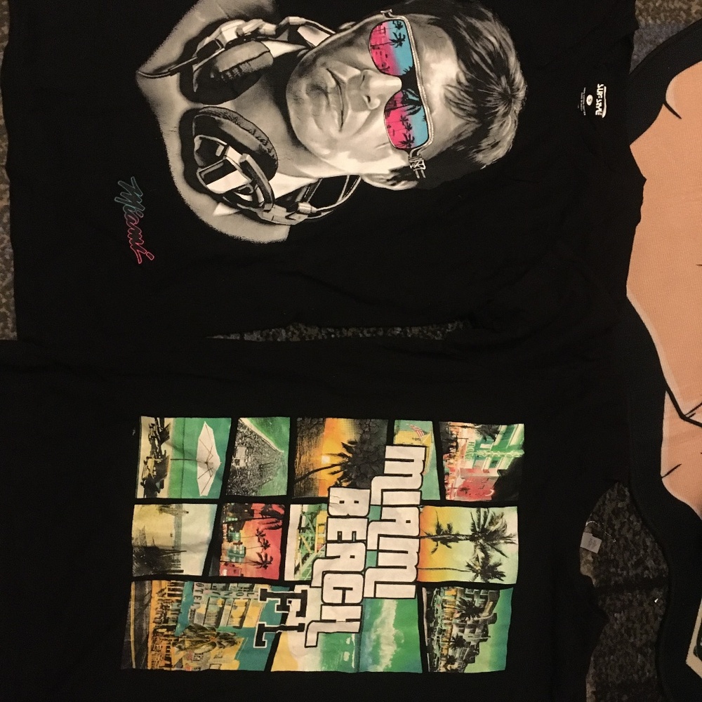 2 Size Small Surf style tees from Miami Unisex 2 for $15